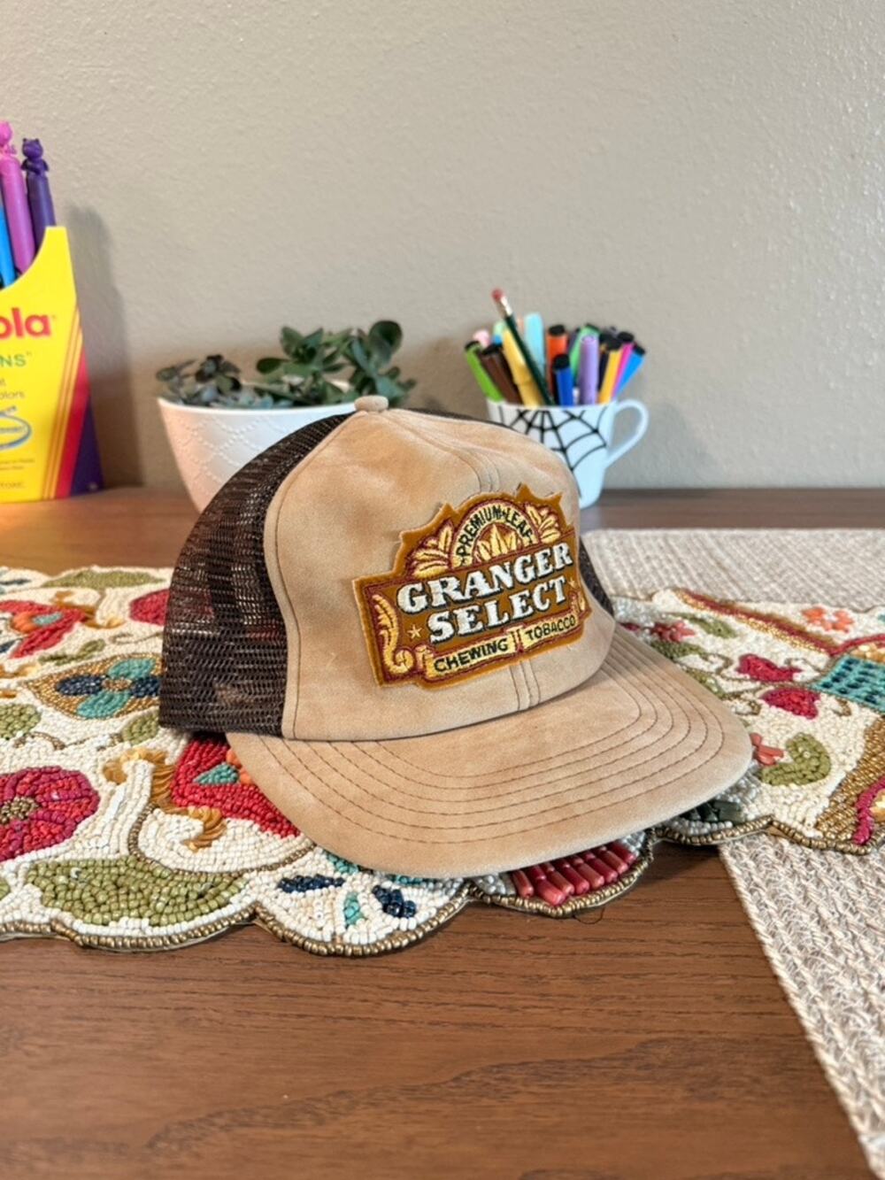80s Granger Select Chewing Tobacco Vintage Trucker Hat Red Man Levi Garrett